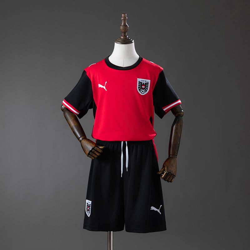 Kit Camisa  Infantil Áustria  2026 Copa do Mundo