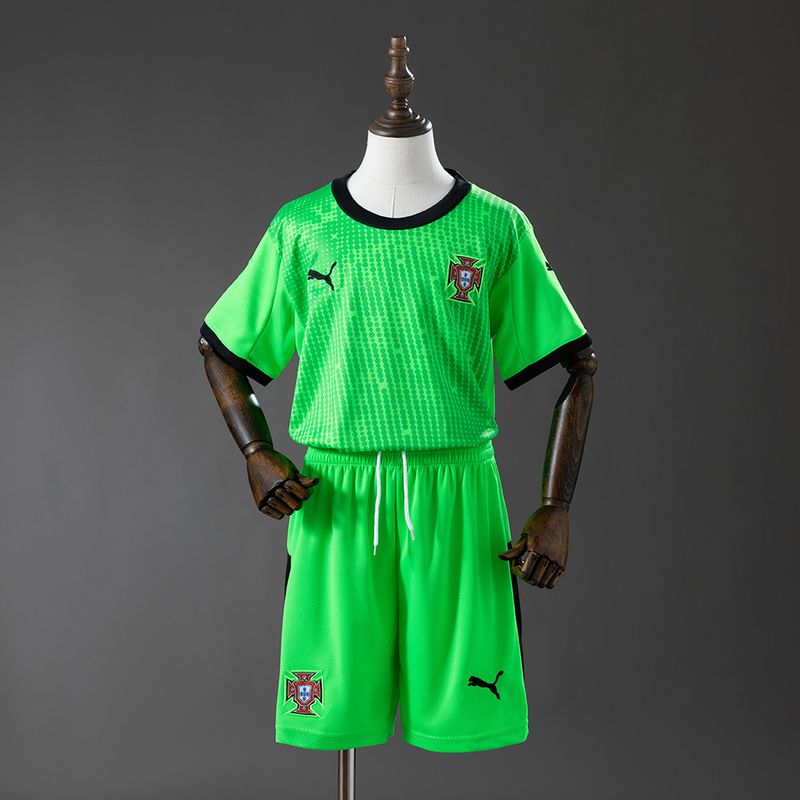 kit Camisa Seleção Portugal Goleiro 2026 Infantil Copa do Mundo
