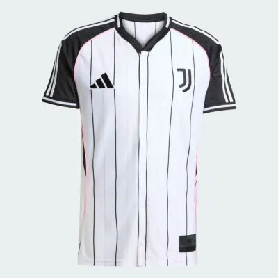 Camisa Juventus FC Us Pack Basebol Branca Botões 2025