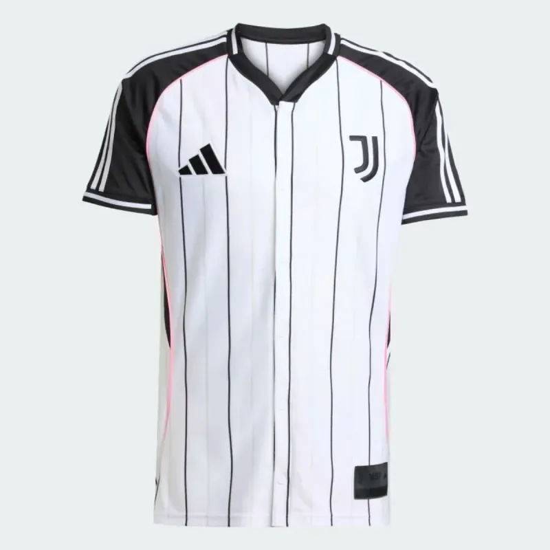 Camisa Juventus FC Us Pack Basebol Branca Botões 2025