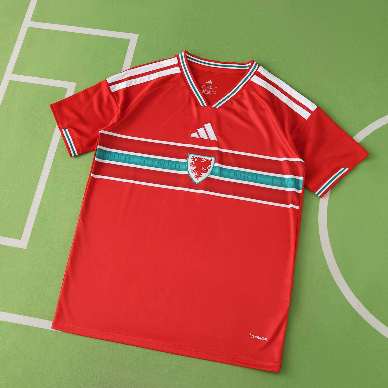 Camisa País de Gales Home 2026-2027 Adidas Copa do Mundo