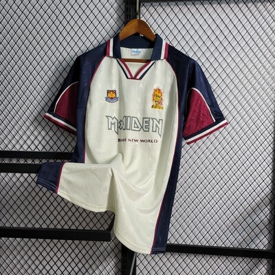 Camisa West Ham Retro 1999 versão Iron Maiden #7 Camisa West Ham Retro 1999 versão Iron Maiden #7