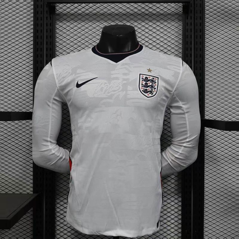 Camisa Seleção Inglaterra 2026 Home Manga Longa Jogador