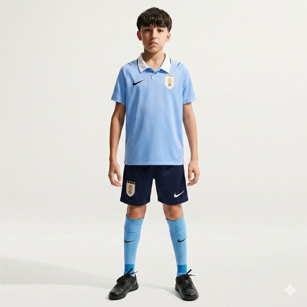 Kit Camisa  Infantil Uruguai 2026/2027 + Short