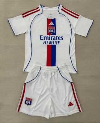 Kit Camisa Infantil Olympique Lyon 2025-2026 Kit Camisa Infantil Olympique Lyon 2025-2026
