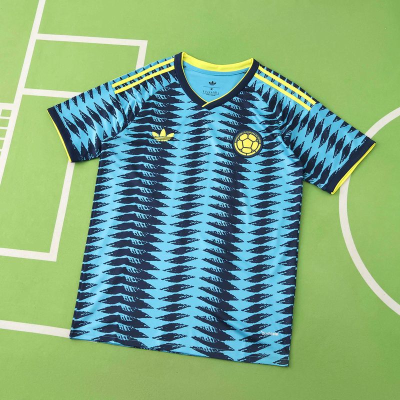 Camisa Seleção Colômbia Away 2026 Torcedor Adidas Originals Masculina - Azul Copa do Mundo Camisa Seleção Colômbia Away 2026 Torcedor Adidas Originals Masculina - Azul Copa do Mundo