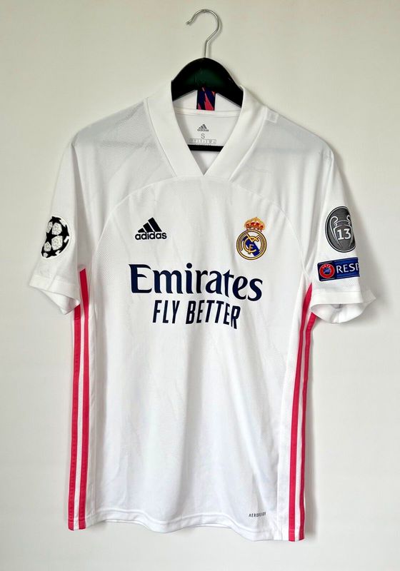 Camisa Real Madrid Adidas 2020/2021 com Patch UEFA Champions League