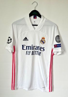 Camisa Real Madrid Adidas 2020/2021 com Patch UEFA Champions League Camisa Real Madrid Adidas 2020/2021 com Patch UEFA Champions League