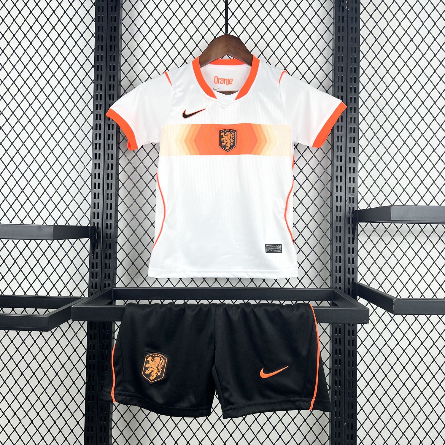 Kit Camisa  Infantil Seleção da Holanda 2026 Goleiro Copa do Mundo