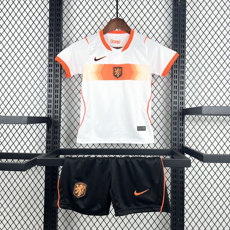 Kit Camisa  Infantil Seleção da Holanda 2026 Goleiro Copa do Mundo
