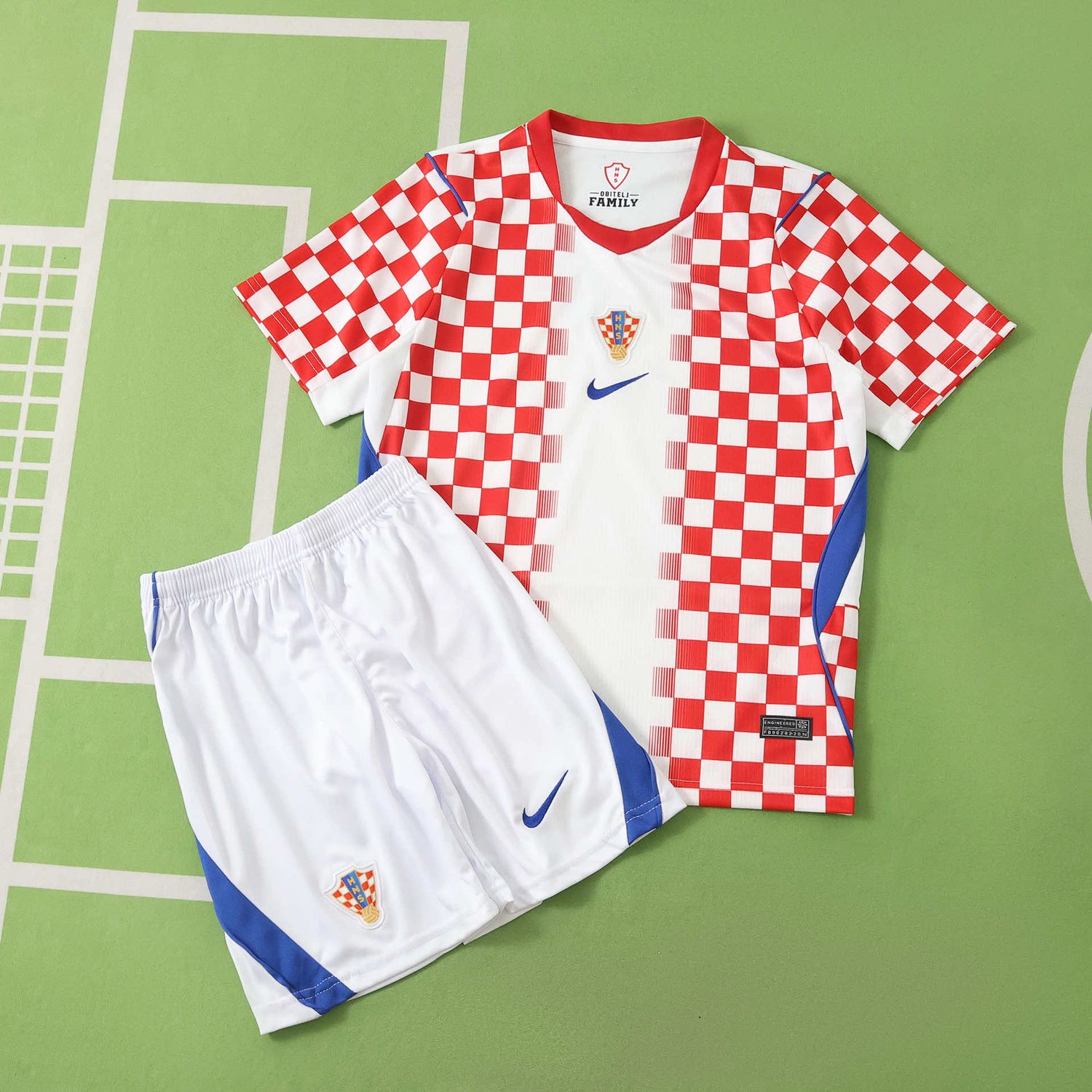 Kit Camisa  Infantil Seleção da Croácia 2026 Copa do Mundo