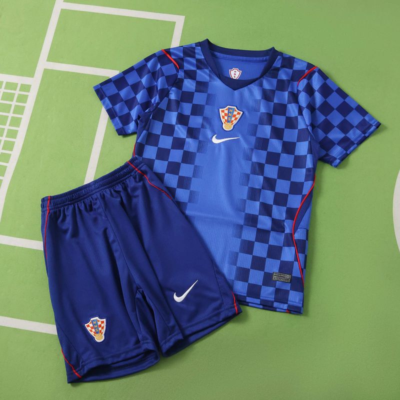 Kit Camisa Infantil Seleção da Croácia 2026 Copa do Mundo Kit Camisa Infantil Seleção da Croácia 2026 Copa do Mundo