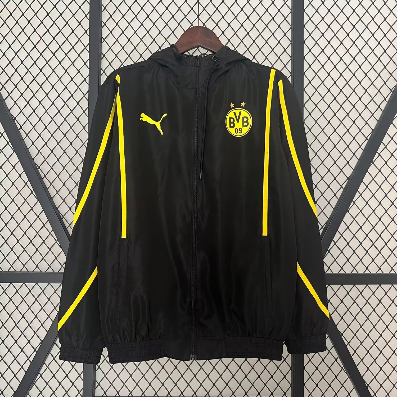 Casaco Blusão Corta vento Borussia Dortmund Casaco Blusão Corta vento Borussia Dortmund