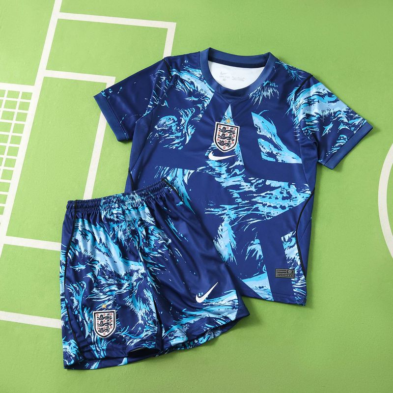 kit Camisa Seleção Inglaterra 2026 Infantil Goleiro Copa do Mundo