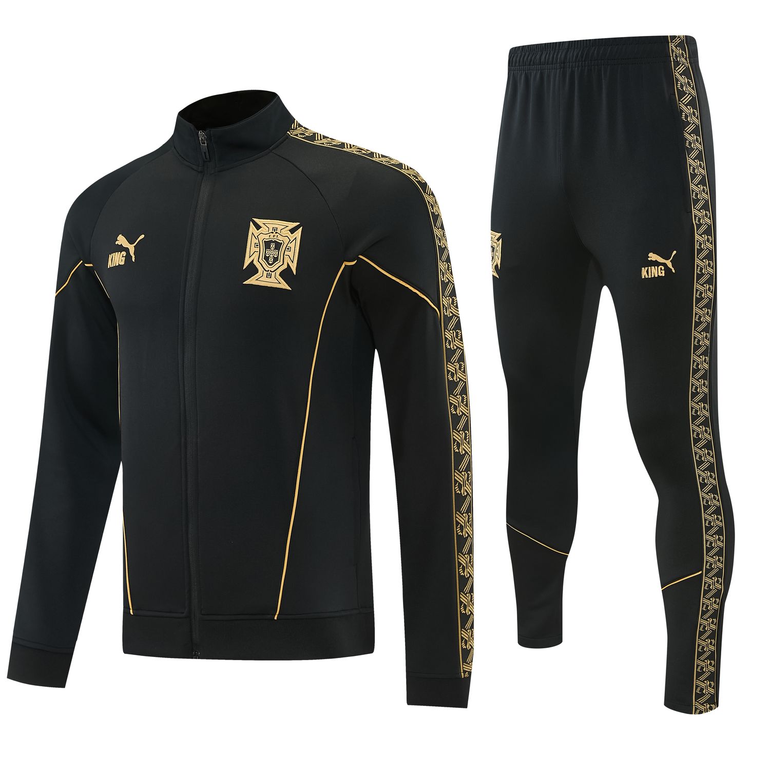 Conjunto Seleção Portugal 2026/2027 Blusão e Calça - Treino Masculino - com Zíper Conjunto Seleção Portugal 2026/2027 Blusão e Calça - Treino Masculino - com Zíper