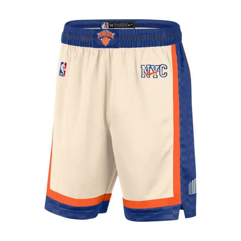 Shorts New York Knicks City Edition 2025/26 Nike Masculino - Natural Shorts New York Knicks City Edition 2025/26 Nike Masculino - Natural