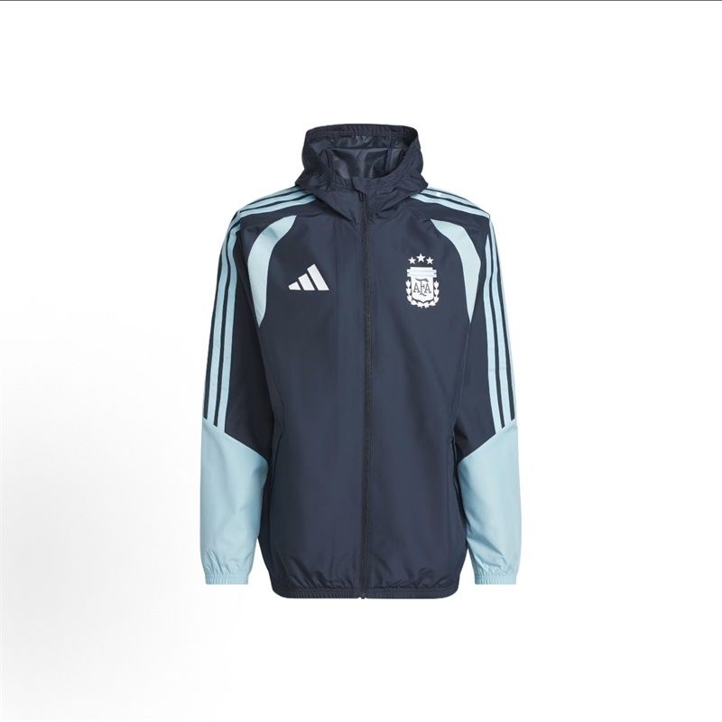 Jaqueta Corta-Vento Argentina 2026 Adidas Masculina - Azul Escuro