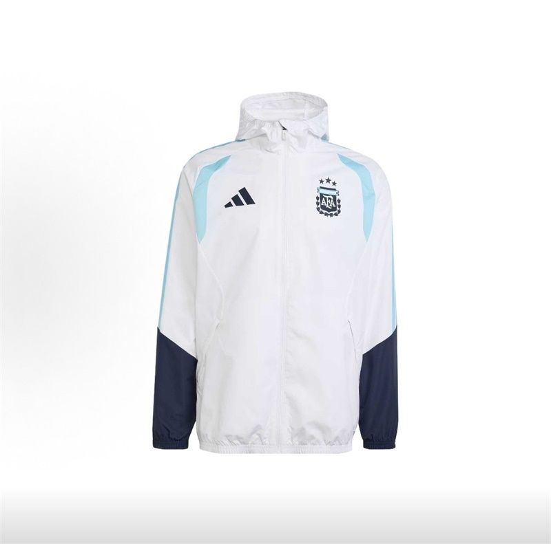 Jaqueta Corta-Vento Argentina 2026 Adidas Masculina Branco