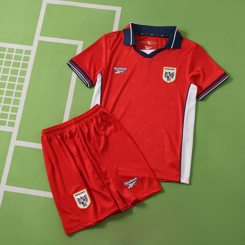 Kit Camisa Infantil Panamá 2026 Copa do Mundo Kit Camisa Infantil Panamá 2026 Copa do Mundo