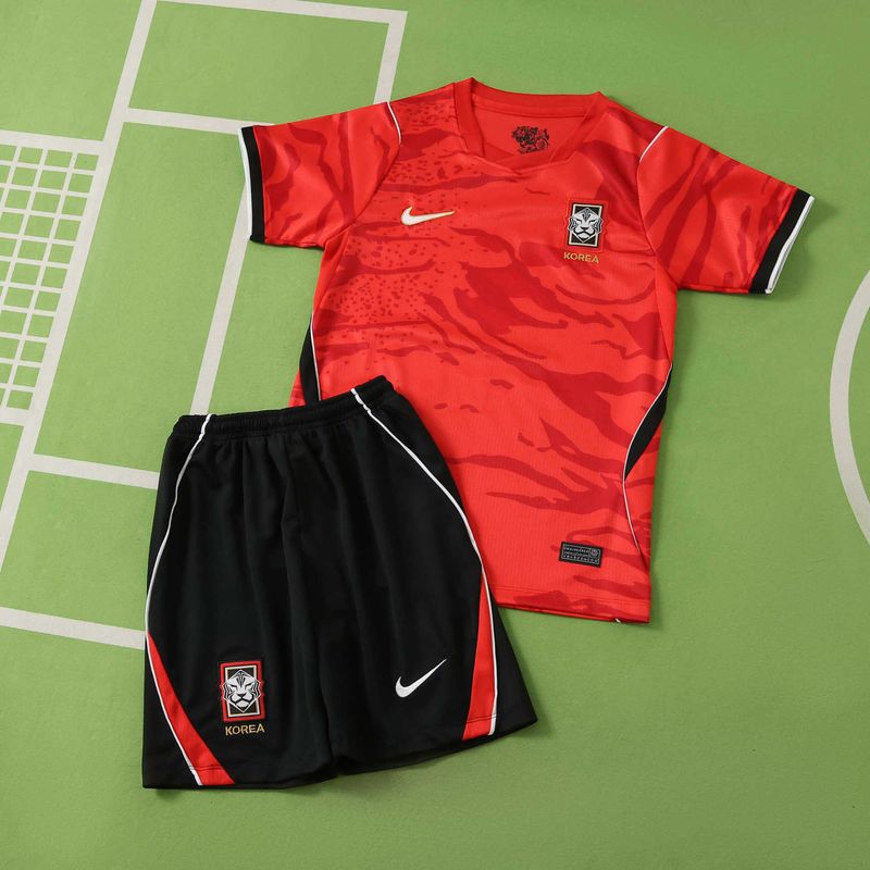 Kit Camisa Infantil Seleção Coreia do Sul 2026 Copa do Mundo Kit Camisa Infantil Seleção Coreia do Sul 2026 Copa do Mundo