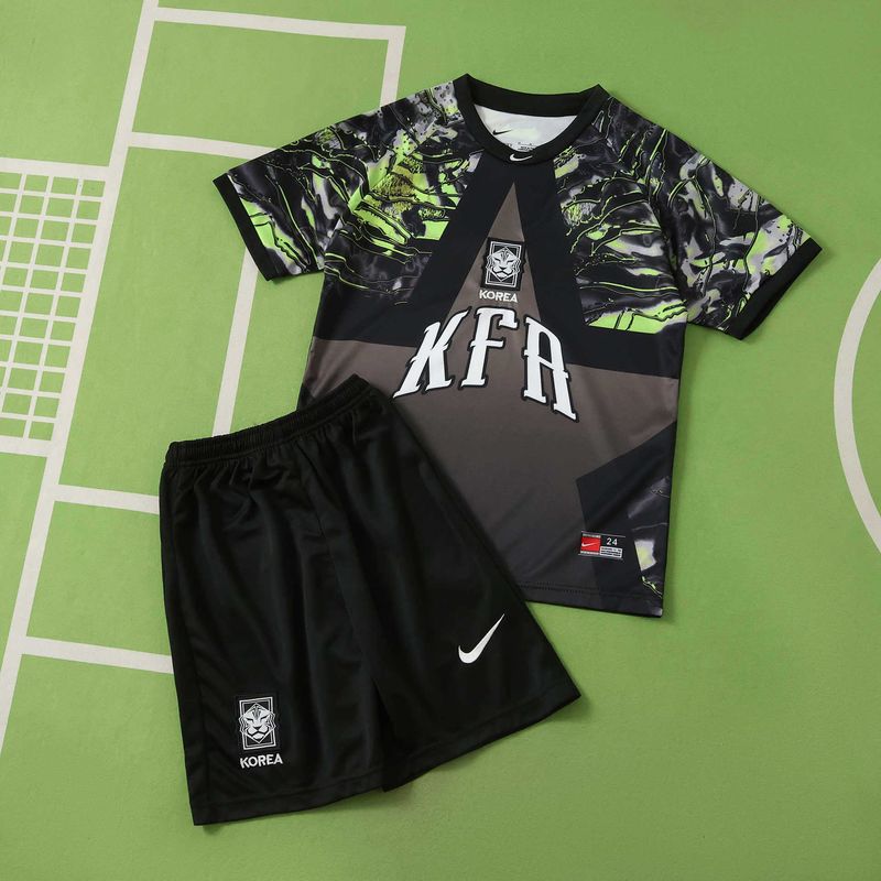 kit Camisa Seleção Coreia do Sul 2026 Infantil Goleiro Copa do Mundo