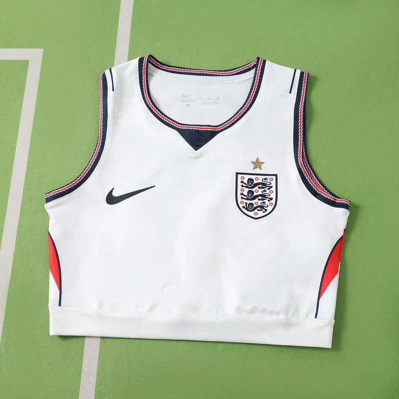 Regata Cropped Inglaterra Nike Feminina - Branca