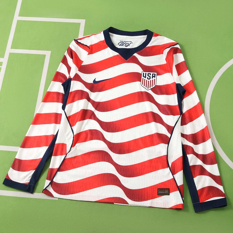 Camisa Seleção Estados Unidos 2026 Copa do Mundo Versão Jogador - Manga Longa Camisa Seleção Estados Unidos 2026 Copa do Mundo Versão Jogador - Manga Longa