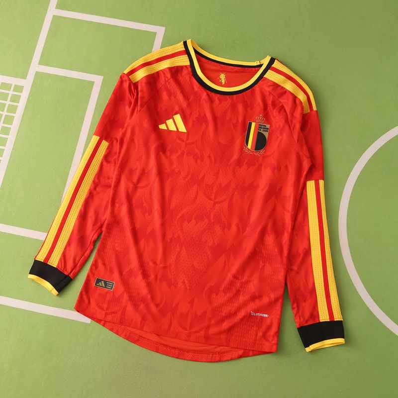 Camisa Seleção Bélgica 2026 Copa do Mundo Versão Jogador - Manga Longa Camisa Seleção Bélgica 2026 Copa do Mundo Versão Jogador - Manga Longa