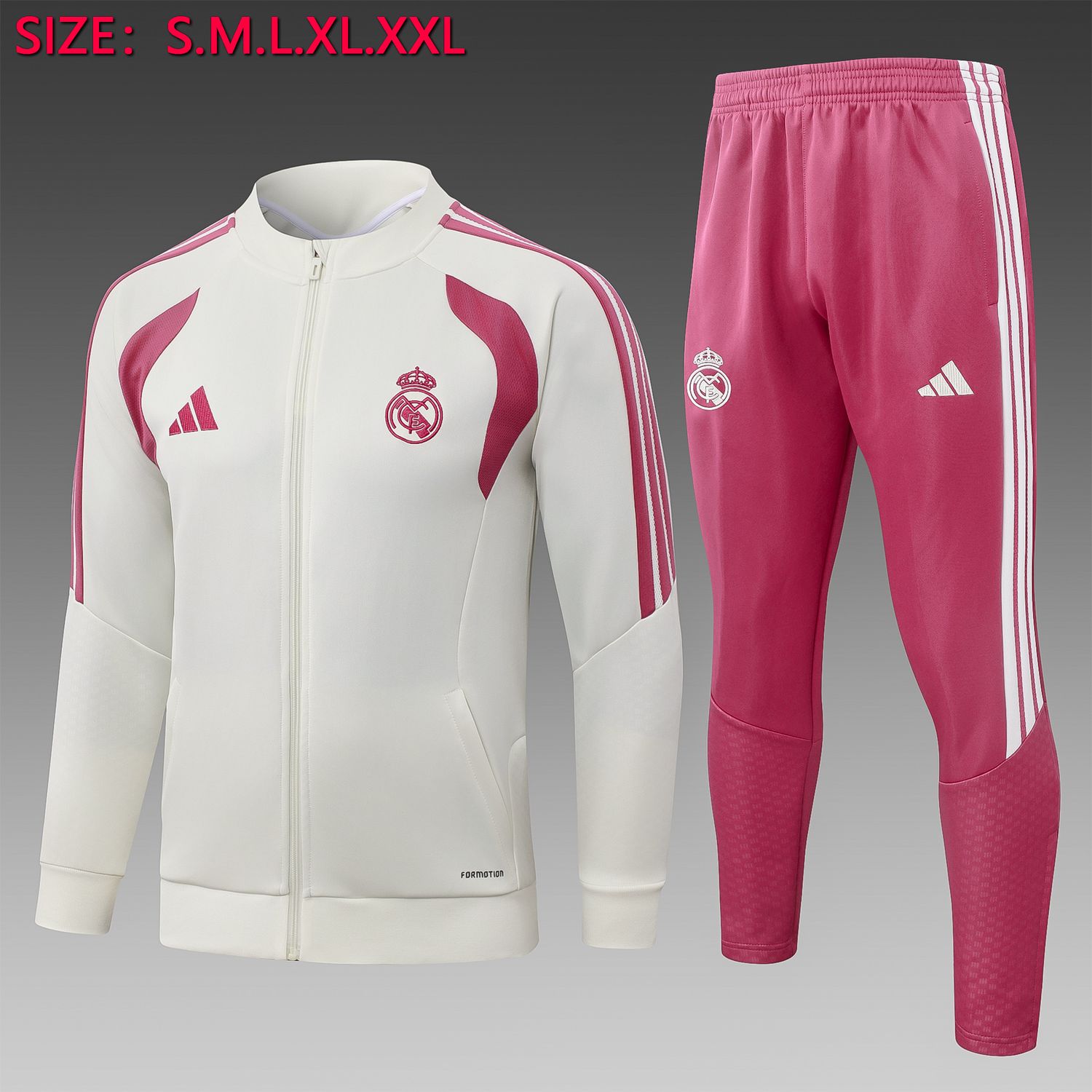 Conjunto Real Madrid 2026/2027 Blusão e Calça - Treino Masculino - com Zíper