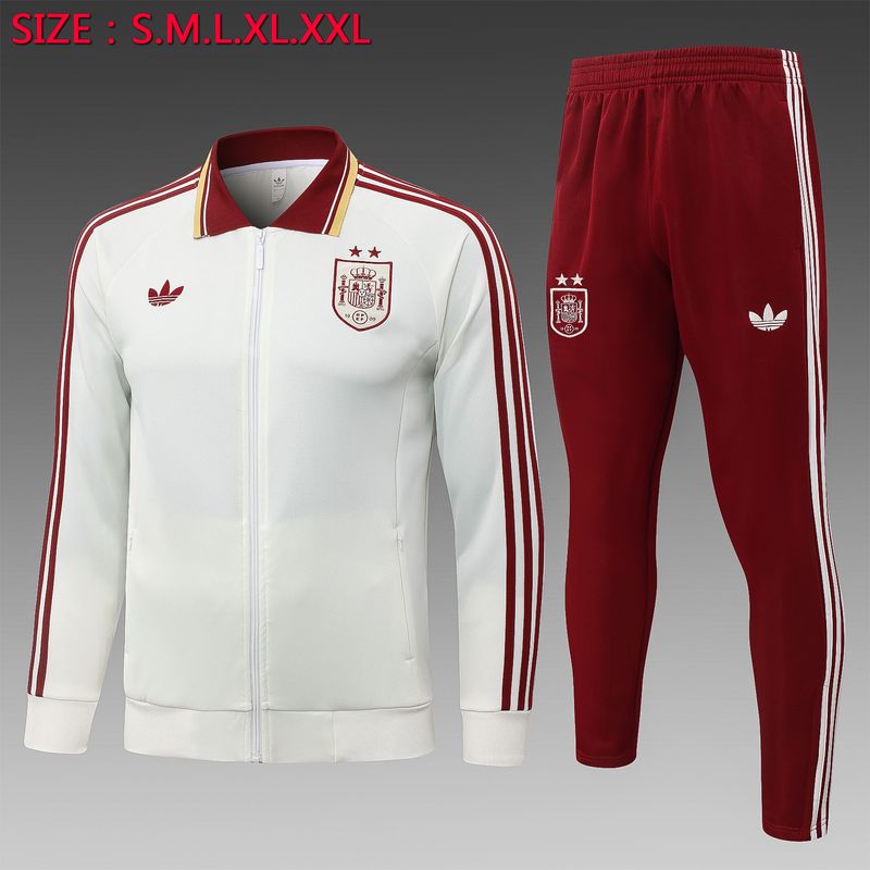 Conjunto Espanha 2026/27 Blusão e Calça - Treino Masculino - com Zíper Conjunto Espanha 2026/27 Blusão e Calça - Treino Masculino - com Zíper