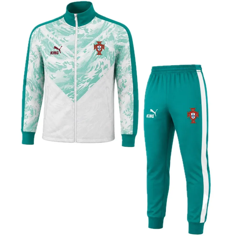Conjunto Seleção Portugal king 2026/2027 Blusão e Calça - Treino Masculino - com Zíper Conjunto Seleção Portugal king 2026/2027 Blusão e Calça - Treino Masculino - com Zíper