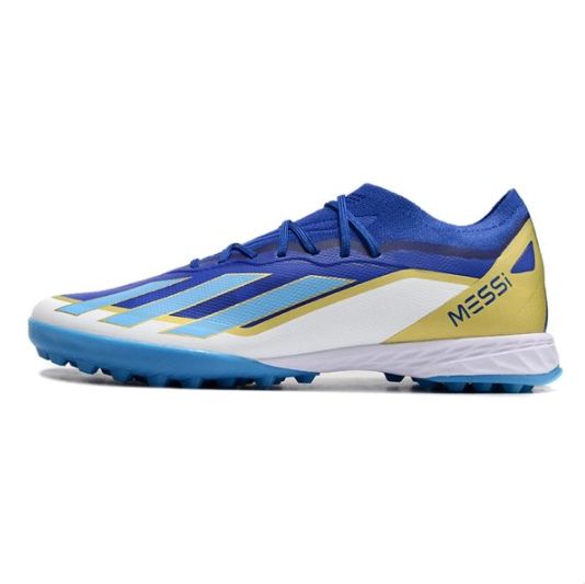 Chuteira Society ADIDAS X CrazyFast.1 Spark Gen10s Azul - Dourado