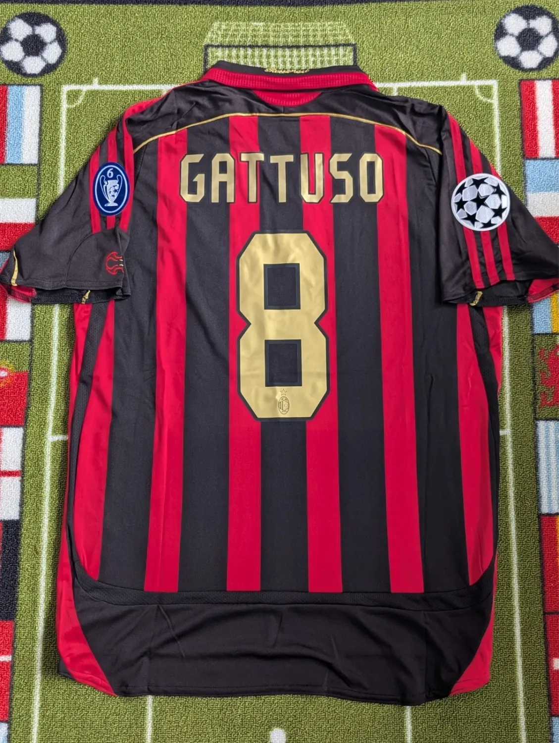 Camisa AC Milan 06/07 Gattuso Patch Camisa AC Milan 06/07 Gattuso Patch