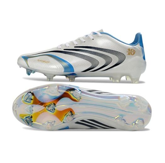 Chuteira Campo ADIDAS TUNiT F50.1 Elite FG Messi Branco - Azul Chuteira Campo ADIDAS TUNiT F50.1 Elite FG Messi Branco - Azul