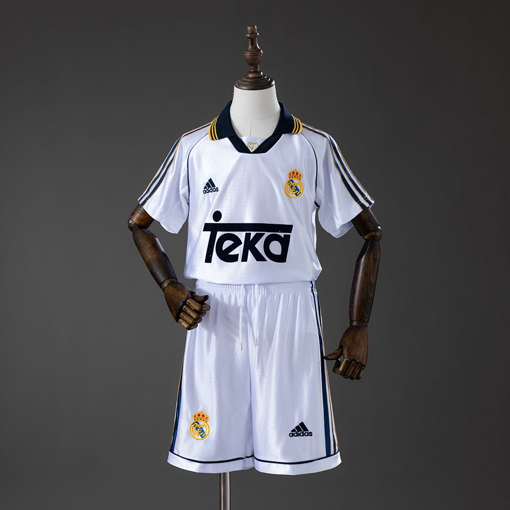 kit Camisa Kids Retro Real Madrid 98/00 kit Camisa Kids Retro Real Madrid 98/00