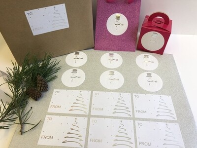 Luxury Christmas Stickers and clear seals Pack F