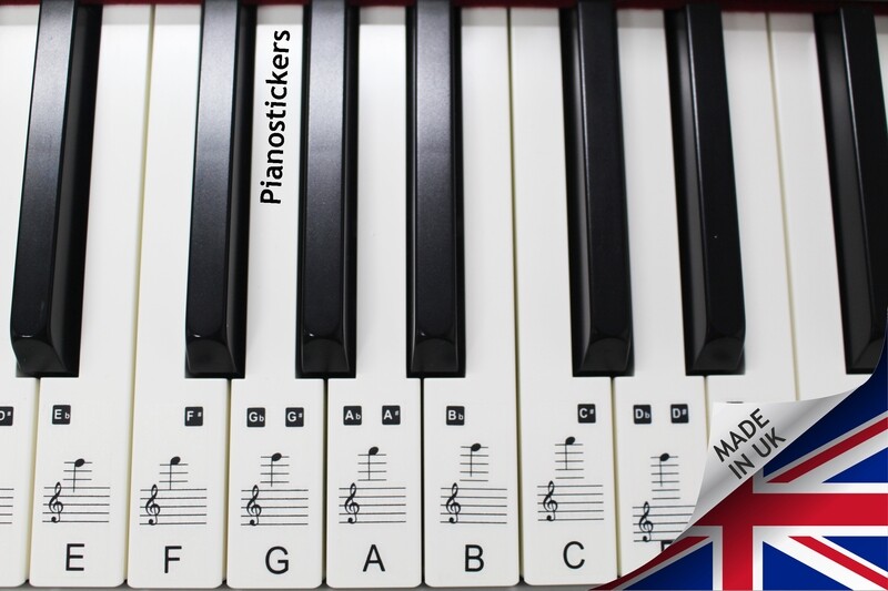 Transparent PIano Stickers 88 key set
