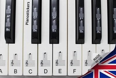 Transparent Piano Stickers 88 key full set