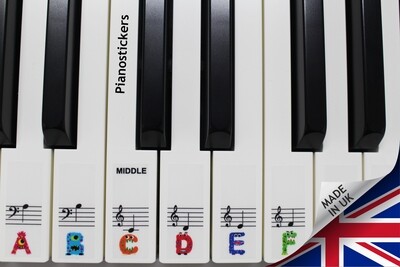 Kids Piano Stickers 88 key set