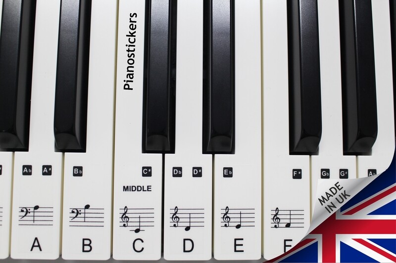 Transparent PIano Stickers 61 key set