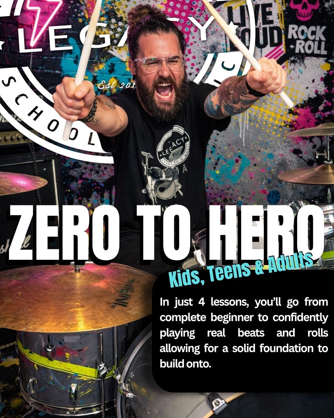 4 Week Drumming short course - Zero to Hero