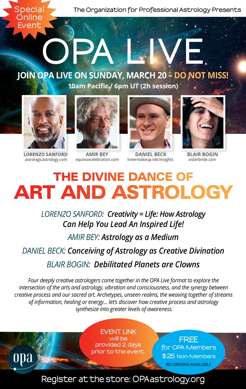 OPA LIVE: The Divine Dance of Art and Astrology