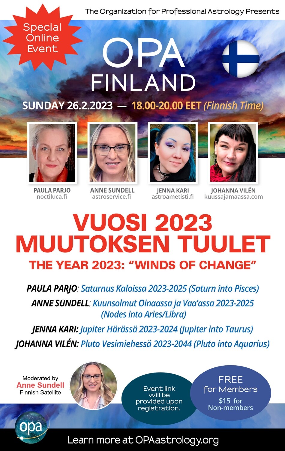 OPA Finland  - 
VUOSI 2023 MUUTOKSEN TUULET (Recording)
