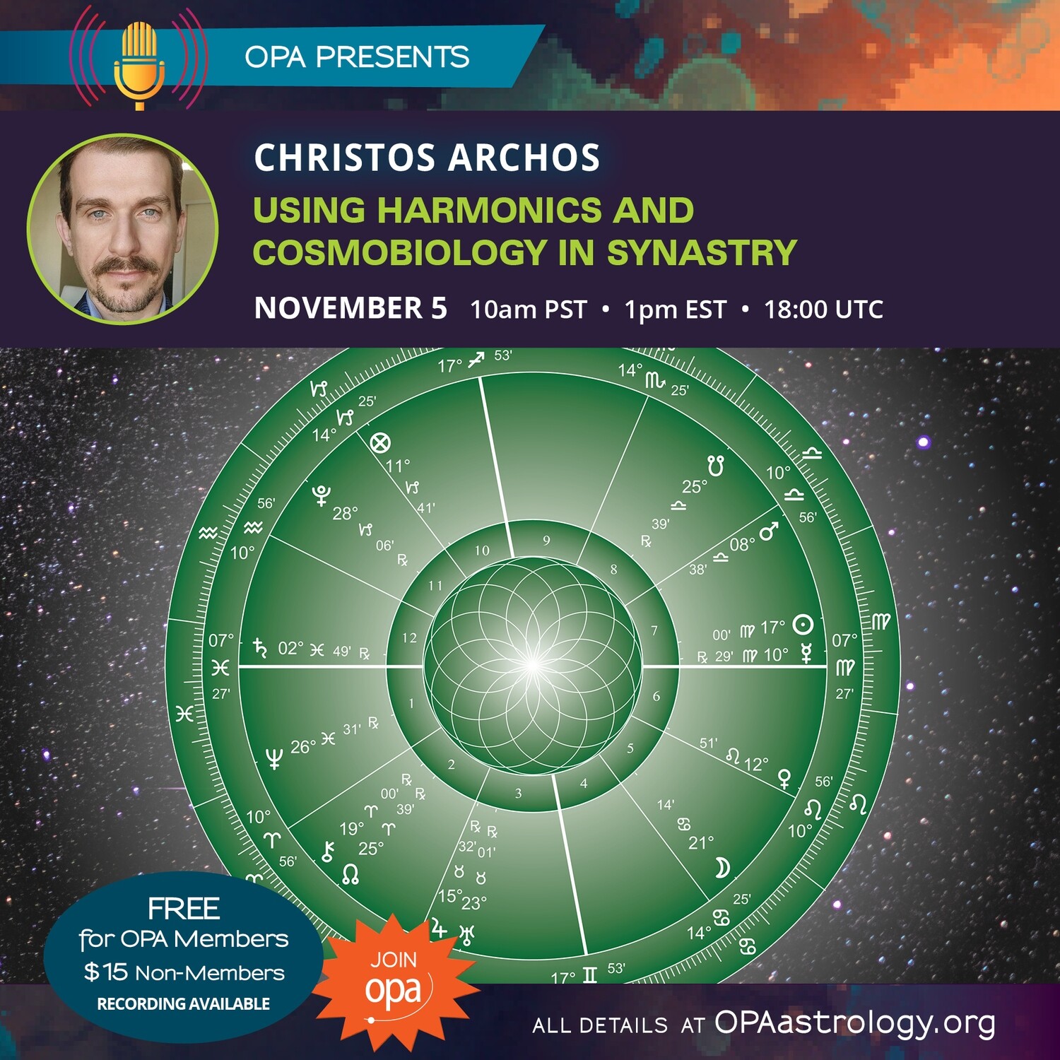 Christos Archos: Using Harmonics and CosmoBiology in Synastry (Recording)