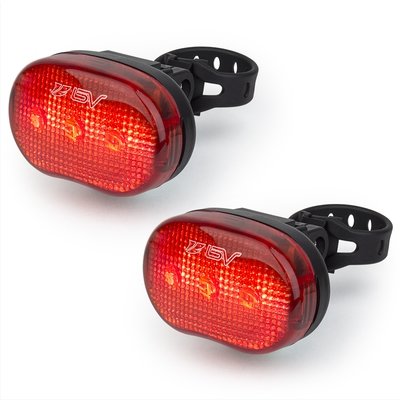 BV Rear Bike Tail Light 2 Pack, Bicycle LED Rear Lights, Easy to Install for Cycling Safety Flashlight