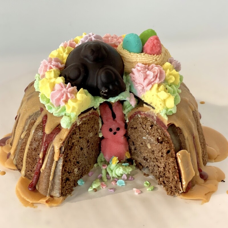 Bunny Bundt Cake with a Peep Surprise!