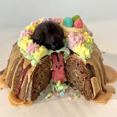 Bunny Bundt Cake with a Peep Surprise!