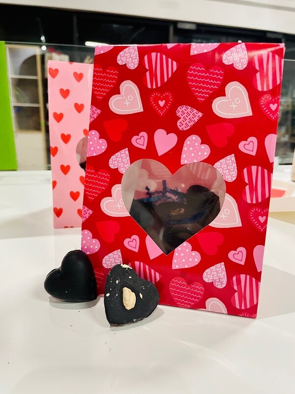 PB Filled Carob Hearts