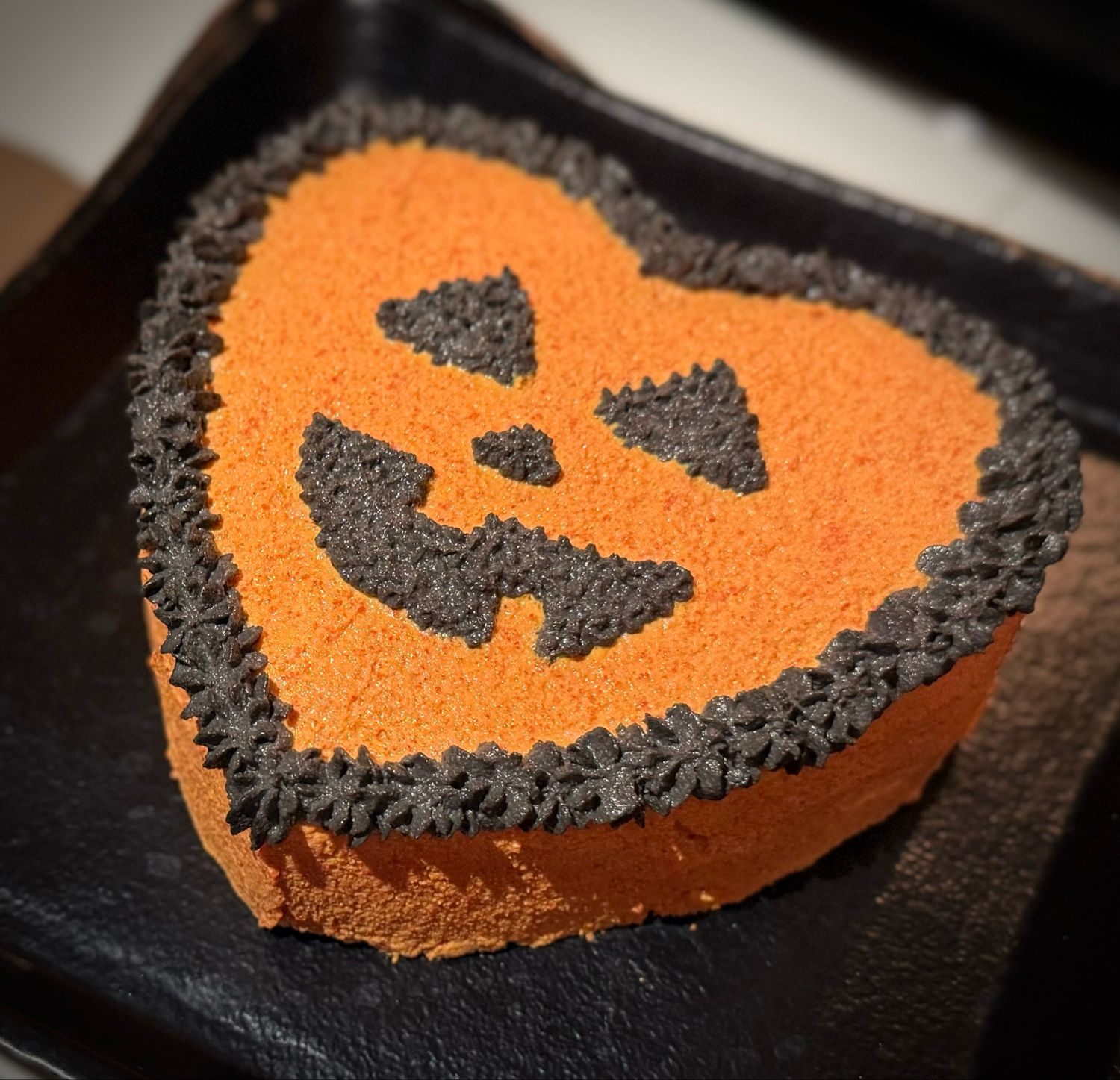 Halloween Heart Cake - Pumpkin!