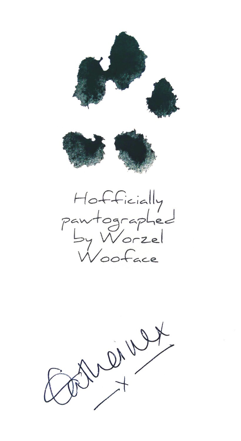 The quite very actual adventures of Worzel Wooface, Signed copies available: &#39;Pawtographed&#39; by Catherine Pickles &amp; Worzel